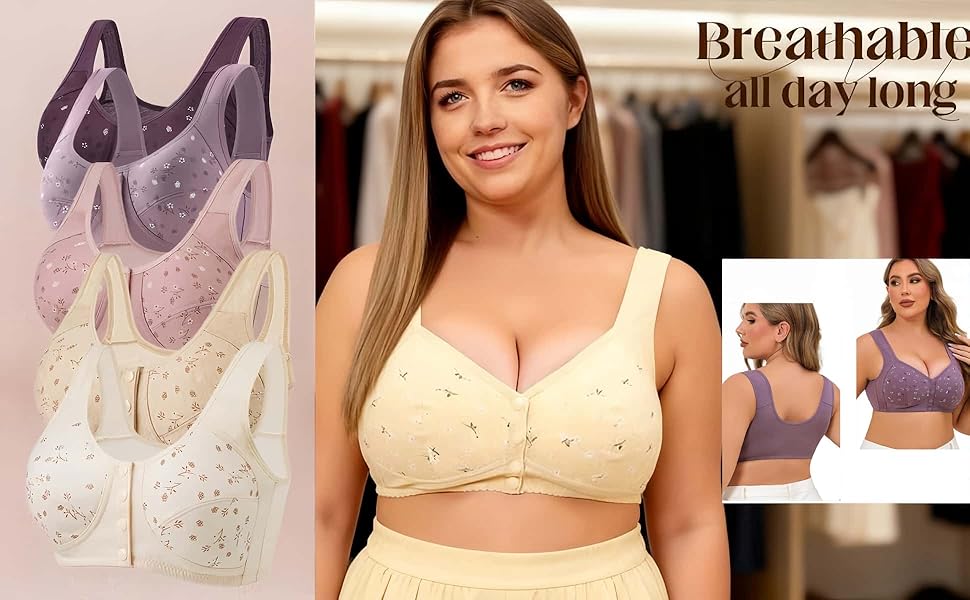 Comfortable Front Button Bra